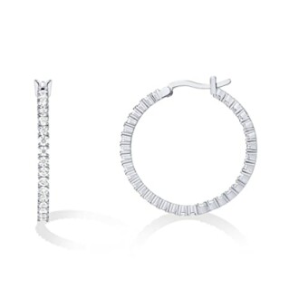 PAVOI Cubic Zirconia Hoop Earrings