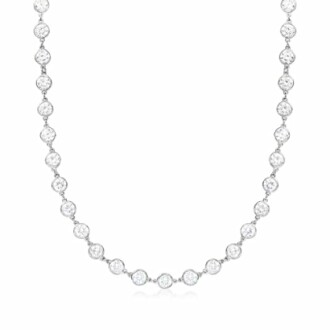 Ross-Simons CZ Station Necklace