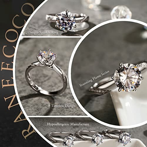 Elegant diamond rings with unique sparkle and timeless design.