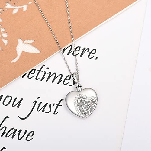 925 Sterling Silver Heart Urn Necklace