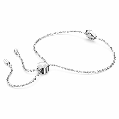 Silver chain bracelet with adjustable clasp