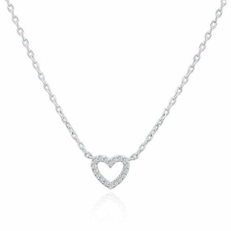 PAVOI 14K Gold Plated Cubic Zirconia Heart Necklace