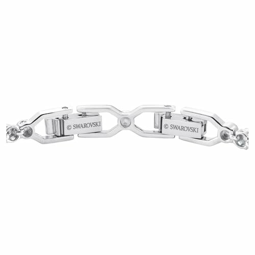 Silver Swarovski bracelet with interlocking links